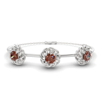 14kt White Gold Spiral Eleve Round Lab Diamond openable bracelet (1 Ct. Tw.) front image