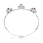 14kt White Gold Spiral Eleve Round Lab Diamond openable bracelet (1 Ct. Tw.) left