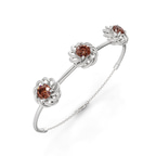 14kt White Gold Spiral Eleve Round Lab Diamond openable bracelet (1 Ct. Tw.) right