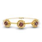 14kt Yellow Gold Spiral Eleve Round Lab Diamond openable bracelet (1 Ct. Tw.) front image