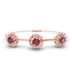 14kt Rose Gold Spiral Eleve Round Lab Diamond openable bracelet (1 Ct. Tw.) front image