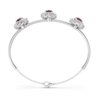 14ct White Gold Spiral Eleve Round Lab Diamond openable bracelet (1 Ct. Tw.) left