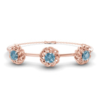 14kt Rose Gold Spiral Eleve Round Lab Diamond openable bracelet (1 Ct. Tw.) front image