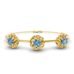 14kt Yellow Gold Spiral Eleve Round Lab Diamond openable bracelet (1 Ct. Tw.) front image