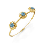 14kt Yellow Gold Spiral Eleve Round Lab Diamond openable bracelet (1 Ct. Tw.) right