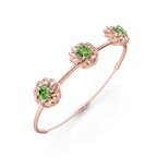 14kt Rose Gold Spiral Eleve Round Lab Diamond openable bracelet (1 Ct. Tw.) right