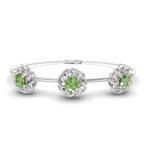 14kt White Gold Spiral Eleve Round Lab Diamond openable bracelet (1 Ct. Tw.) front image