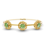 14kt Yellow Gold Spiral Eleve Round Lab Diamond openable bracelet (1 Ct. Tw.) front image