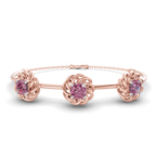 14kt Rose Gold Spiral Eleve Round Lab Diamond openable bracelet (1 Ct. Tw.) front image