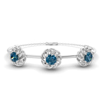 14kt White Gold Spiral Eleve Round Lab Diamond openable bracelet (1 Ct. Tw.) front image