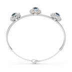 14kt White Gold Spiral Eleve Round Lab Diamond openable bracelet (1 Ct. Tw.) left
