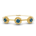 14kt Yellow Gold Spiral Eleve Round Lab Diamond openable bracelet (1 Ct. Tw.) front image