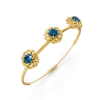14kt Yellow Gold Spiral Eleve Round Lab Diamond openable bracelet (1 Ct. Tw.) right