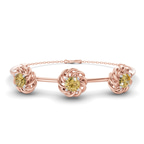 14kt Rose Gold Spiral Eleve Round Lab Diamond openable bracelet (1 Ct. Tw.) front image