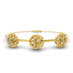 14kt Yellow Gold Spiral Eleve Round Lab Diamond openable bracelet (1 Ct. Tw.) front image