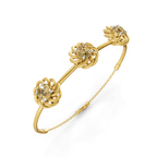 14kt Yellow Gold Spiral Eleve Round Lab Diamond openable bracelet (1 Ct. Tw.) right