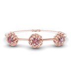 14kt Rose Gold Spiral Eleve Round Lab Diamond openable bracelet (1 Ct. Tw.) front image