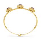 14kt Yellow Gold Spiral Eleve Round Lab Diamond openable bracelet (1 Ct. Tw.) left