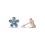 14kt Rose Gold Daisy Flower Fashion Lab Diamond Stud Earrings (1 Ct. Tw.) right