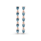 10kt Rose Gold Salvia Fashion Lab Diamond Dangle Earrings (1 Ct. Tw.) front image