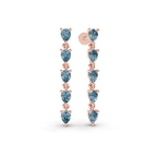 10kt Rose Gold Salvia Fashion Lab Diamond Dangle Earrings (1 Ct. Tw.) left