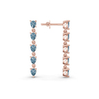 10kt Rose Gold Salvia Fashion Lab Diamond Dangle Earrings (1 Ct. Tw.) right