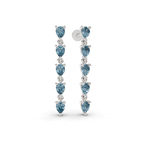 10kt White Gold Salvia Fashion Lab Diamond Dangle Earrings (6 Ct. Tw.) left