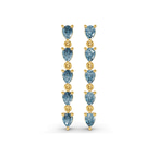 10kt Yellow Gold Salvia Fashion Lab Diamond Dangle Earrings (3 Ct. Tw.) front image