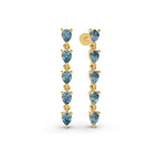 10kt Yellow Gold Salvia Fashion Lab Diamond Dangle Earrings (3 Ct. Tw.) left