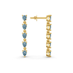 10kt Yellow Gold Salvia Fashion Lab Diamond Dangle Earrings (3 Ct. Tw.) right