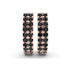 10kt Rose Gold Gracie Double Row Round Lab Diamond Hoop Earrings (2 Ct. Tw.) right