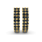 14kt Yellow Gold Gracie Double Row Round Lab Diamond Hoop Earrings (2 Ct. Tw.) right