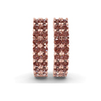 14kt Rose Gold Gracie Double Row Round Lab Diamond Hoop Earrings (2 Ct. Tw.) right