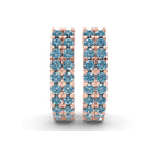 10kt Rose Gold Gracie Double Row Round Lab Diamond Hoop Earrings (2 Ct. Tw.) right