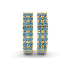 14kt Yellow Gold Gracie Double Row Round Lab Diamond Hoop Earrings (2 Ct. Tw.) right