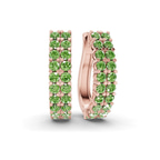 10kt Rose Gold Gracie Double Row Round Lab Diamond Hoop Earrings (2 Ct. Tw.) front image