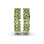 10kt Rose Gold Gracie Double Row Round Lab Diamond Hoop Earrings (2 Ct. Tw.) right