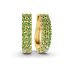 14kt Yellow Gold Gracie Double Row Round Lab Diamond Hoop Earrings (2 Ct. Tw.) front image