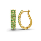 14kt Yellow Gold Gracie Double Row Round Lab Diamond Hoop Earrings (2 Ct. Tw.) left