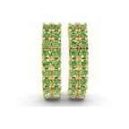 14kt Yellow Gold Gracie Double Row Round Lab Diamond Hoop Earrings (2 Ct. Tw.) right