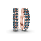 14kt Rose Gold Gracie Double Row Round Lab Diamond Hoop Earrings (2 Ct. Tw.) front image