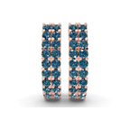 14kt Rose Gold Gracie Double Row Round Lab Diamond Hoop Earrings (2 Ct. Tw.) right