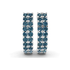 Platinum Gracie Double Row Round Lab Diamond Hoop Earrings (2 Ct. Tw.) right