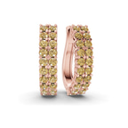 10kt Rose Gold Gracie Double Row Round Lab Diamond Hoop Earrings (2 Ct. Tw.) front image
