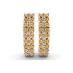 10kt Rose Gold Gracie Double Row Round Lab Diamond Hoop Earrings (2 Ct. Tw.) right