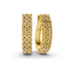 14kt Yellow Gold Gracie Double Row Round Lab Diamond Hoop Earrings (2 Ct. Tw.) front image