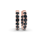 14ct Rose Gold Sirena Round Lab Diamond Hoop Earrings (1 Ct. Tw.) front image