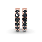 14ct Rose Gold Sirena Round Lab Diamond Hoop Earrings (1 Ct. Tw.) side right image one