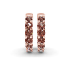 14kt Rose Gold Sirena Round Lab Diamond Hoop Earrings (1 Ct. Tw.) side right image one
