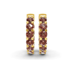 14kt Yellow Gold Sirena Round Lab Diamond Hoop Earrings (1 Ct. Tw.) side right image one